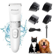 Dog and Cat Clippers - Cordless Silent Beauty Scissors - For Long and Short Hair - USB Charging - White