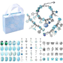 Bracelet Making Kit, Children's Jewelry for Girls, Jewelry Making, Gift for Teen Girls Ages 5-12 for Birthday or Christmas - BLUE