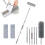 207cm Window Squeegee with Telescopic Handle, 4-in-1 Floor Squeegee with 2 Cleaning Cloths for High Interior Windows 1