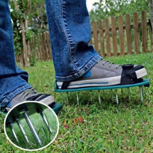 Rake, Grass Spike Gardening Sandals, 1 Pair, Revitalizing Lawn Aerator, Nail Shoes, Gardening Tool-D