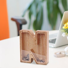 Piggy Bank - N Wooden Alphabet Piggy Bank