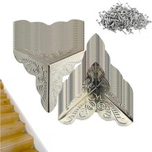 100PCS Stair Corner Dust Guards, 25mm Vintage Non-Slip Stair Corner Dust Protection, Decoration