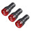 SOURCING MAP 3-Piece LED Warning Lights, AC/DC 12V, Flashing Alarm Indicator, Buzzer Panel, Red LED 1