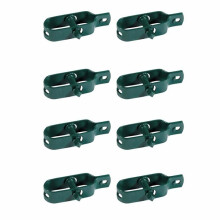 Verde Set of 8 plastic-coated wire tensioners for fencing, mesh, clothesline, metal for garden, for posts, set of 8