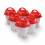 6-Piece Egglettes Series Egg Cooker for Hard-Boiled Eggs (Shellless) - Non-Stick Silicone Egg Cups - Red 1