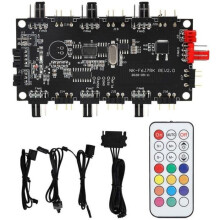 Dioche ARGB LED Light Controller PCB Power Supply Fan Hub 4/3 Pin ARGB Splitter Remote Control