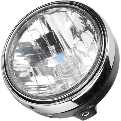 VINGVO Universal Motorcycle Headlight Assembly, Retro Round Modified Motorcycle Headlight for CB400/900