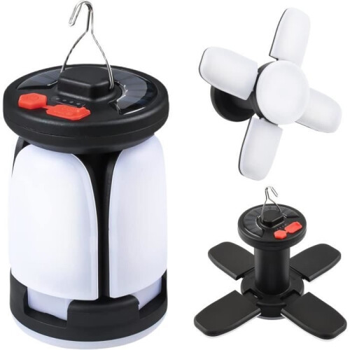 Rechargeable Solar Camping Lamp, 6 Adjustable Lighting Modes, Portable Lamp
