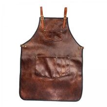 Crossback PU Leather Barber Apron - HOMYL - Adjustable - Black - Synthetic - Kitchen