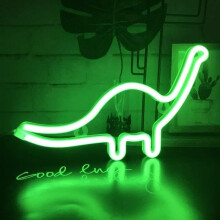 LED Neon Dinosaur Sign Decor Light, Wall Decoration for Christmas, Birthday Party, Children's Room