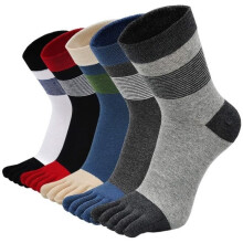 Men's Socks with Separated Toes, Men's Cotton Sport and Business Socks, EU 39-45