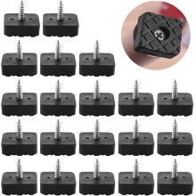 20 Pcs Rubber Chair Pads, Chair Leg Protectors, Anti-Slip Screw-on Non-Slip Pads, Chair Leg Pads, Noise Reduction Pads