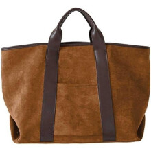 Suede Leather Tote Bag, Handbag, Retro Work Bag, Large Capacity Women's Handbag, Spacious Brown Tote Bag
