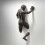 Decorative statue, 3D resin wall sculpture, hanging figure, three-dimensional movement through the wall - Type C 1