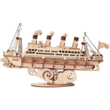 Robotime 3D Wooden Model Puzzle Cruise Ship - Rolife - 145 pieces - For adults and children