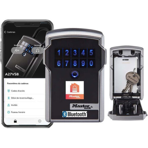 Bluetooth connected key box, wall-mounted, outdoor use, works with your smartphone