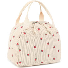 Bolsa para el almuerzo con correa de hombro desmontable, bolsillo frontal y compartimento espacioso para la oficina y actividades al aire libre.