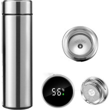 Termo con interior de acero inoxidable 304, capacidad de 500 ml, aislamiento al vacío durante 6-12 horas.
