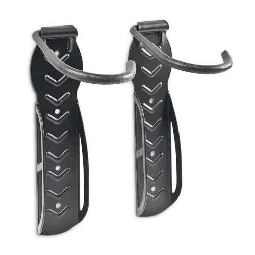 Relaxdays 2-Piece Wall Mounted Bicycle Rack, Black