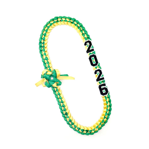 Colorful Academic Year Keepsake Lariat Adjustable-Yellow green