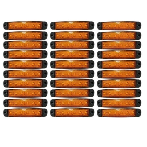 30 Orange LED Marker Lights 12V Camper Caravan Chassis Public Works