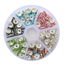 Multicolored Plastic Wheel Charm for Fashion-6 squares