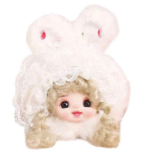 Speelse konijn pluche charme 15cm hoogte modieuze decoratie-Wit