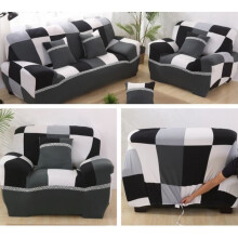 MOOMINI 3-seater sofa cover (190-230cm) + 1-seater sofa cover (90/140cm) + 3 pillowcases (45x45cm) - Style 2