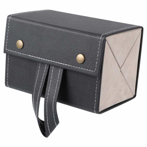 Travel sunglasses storage case, multi-compartment PU portable storage box for glasses, su