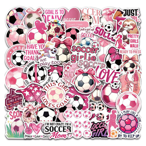 Autocollant de sport rose créatif, étiquette décorative