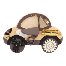 Mothinessto Wooden Car Sensory Toy, Wooden Sensory Activity Board, Develops Motor Skills, Puzzle Games