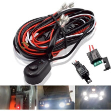 HautStore LED Light Bar Wiring Harness, Electrical Harness with Relay and Switch 12V 40A