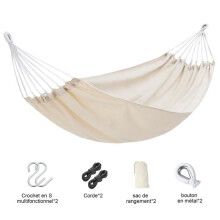 Camping hammock for two people, 190x150cm, 300kg load capacity, for terrace, balcony, garden, outdoor use, camping, hunting, garden,