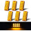 Rectangular side marker lights, clearance indicator, 1224V, sealed lamp, surface mount, 6 pieces, amber 1