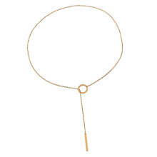 Klassieke roestvrijstalen ketting met verstelbare lengte-Goud