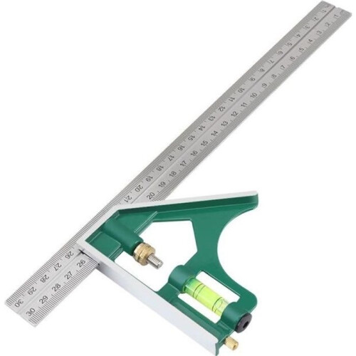 300mm 45/90 Degree Multifunctional Combination Square Angle Ruler with Bubble Level