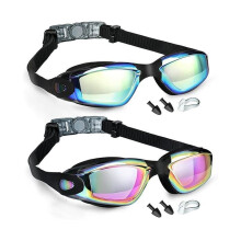 2-Piece Swimming Goggles, Adult Swimming Goggles, Anti-UV Swimming Goggles, Polarized Lens Swimming Goggles, With