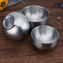 Stainless Steel Bowls, Heat Insulated, Unbreakable Steel Bowls for Rice, Cereal, Fruit, Soup, 2-Pack (S)