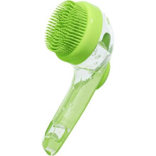 Dog washing brush, dog bath brush - Shampoo brush with pet soap dispenser