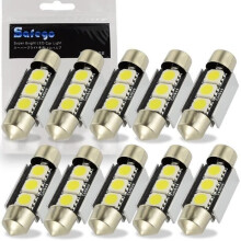 10x C5W Error-Free 36mm White 5050 3SMD Dome Car Interior LED Bulbs DC 12V LBQ56