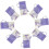 Pack of 30 empty lavender-scented sachets, resealable with drawstring, 30 units, light purple 1