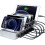 6-Port USB Multi-Charging Station Charging Stand, with 6 Short Cables, Silver 1