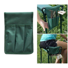 Garden Kneeler and Seat Stool Foldable with Storage Pouch, Metal Frame and Foam Padding