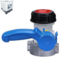 2-inch butterfly valve with 70mm nut for 1000 litre IBC tank - S60x6