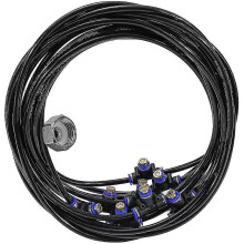 Zewnętrzny system zraszania, wąż 8 m z 5 mosiężnymi dyszami, chłodzący atomizer do wentylatora
