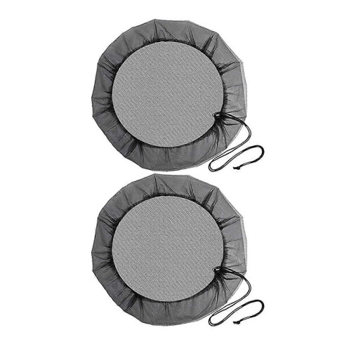 Rain Barrel Mesh Cover with Drawstring for Debris Protection, High-Density Polyethylene