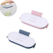 Set di 2 porta sacchi della spazzatura da appendere alla porta dell'armadio, blu e rosa