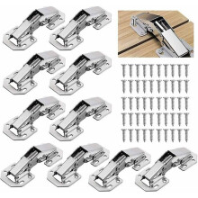 10-piece cabinet door hinges, kitchen door hinges, 3-inch 90 furniture hinges