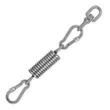 Kit di ganci a molla e prolunga per amaca, resistente e girevole a 360, portata 250 kg, in acciaio inox 304.