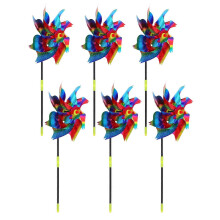 Reflective Wind Spinners for Garden Outdoor Decor, 24Pcs PVC Bird Scarer Pinwheels